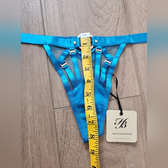 Honey Birdette 💋SET💋 Mistress T blue bra 34C/34D/S NWT - Picture 8 of 13